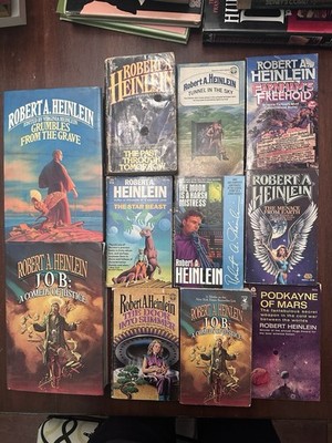Vintage Lot of 11 Robert A. Heinlein Books Science Fiction
