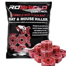 ROSHIELD- Rat/Mouse Poisoning, Poison Blocks 300g, Super Strength, Single-Feed