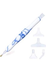 5D Diamond Art Painting Pen, Gem Rhinestone Picker Tool - White Blue Color