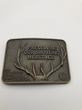 Vintage NRA Whittington Center ELK Belt Buckle Preserving Our Shooting Heritage