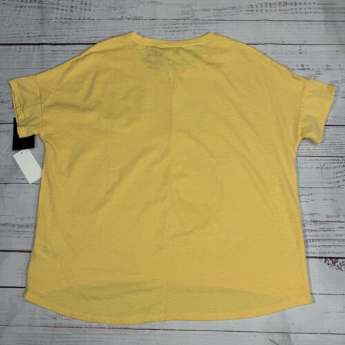 Disney Women's Pajama Top Sleepwear Short Sleeve Yellow Winnie The Pooh Sz L NWT - Picture 3 of 7