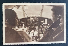 Mint Italy Real Picture Postcard Military Aviation Inside A Bomber