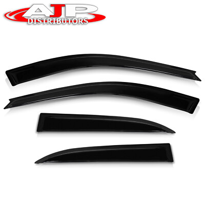 SAFE Smoke Tinted Window Visors - 4-Piece Set For 1997-2003 Hyundai Galloper II (Rain & Wind Guards) - View #8
