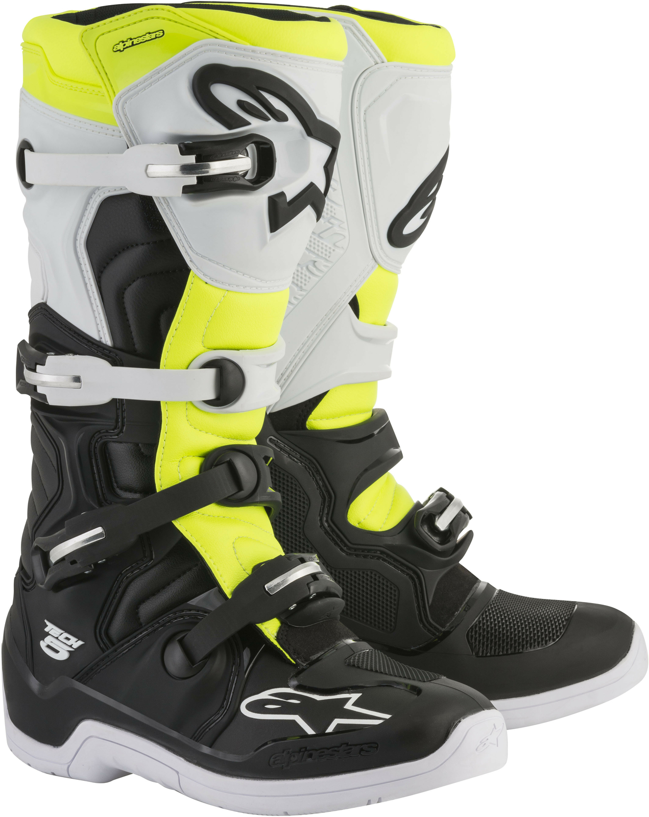 Alpinestars Tech 5 Boots (16, Black/White/Yellow)