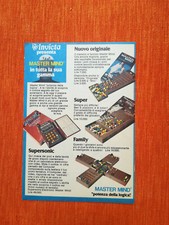 PUBBLICITA' ORIGINALE - ADVERTISING GIOCO "MASTER MIND" INVICTA del 1980