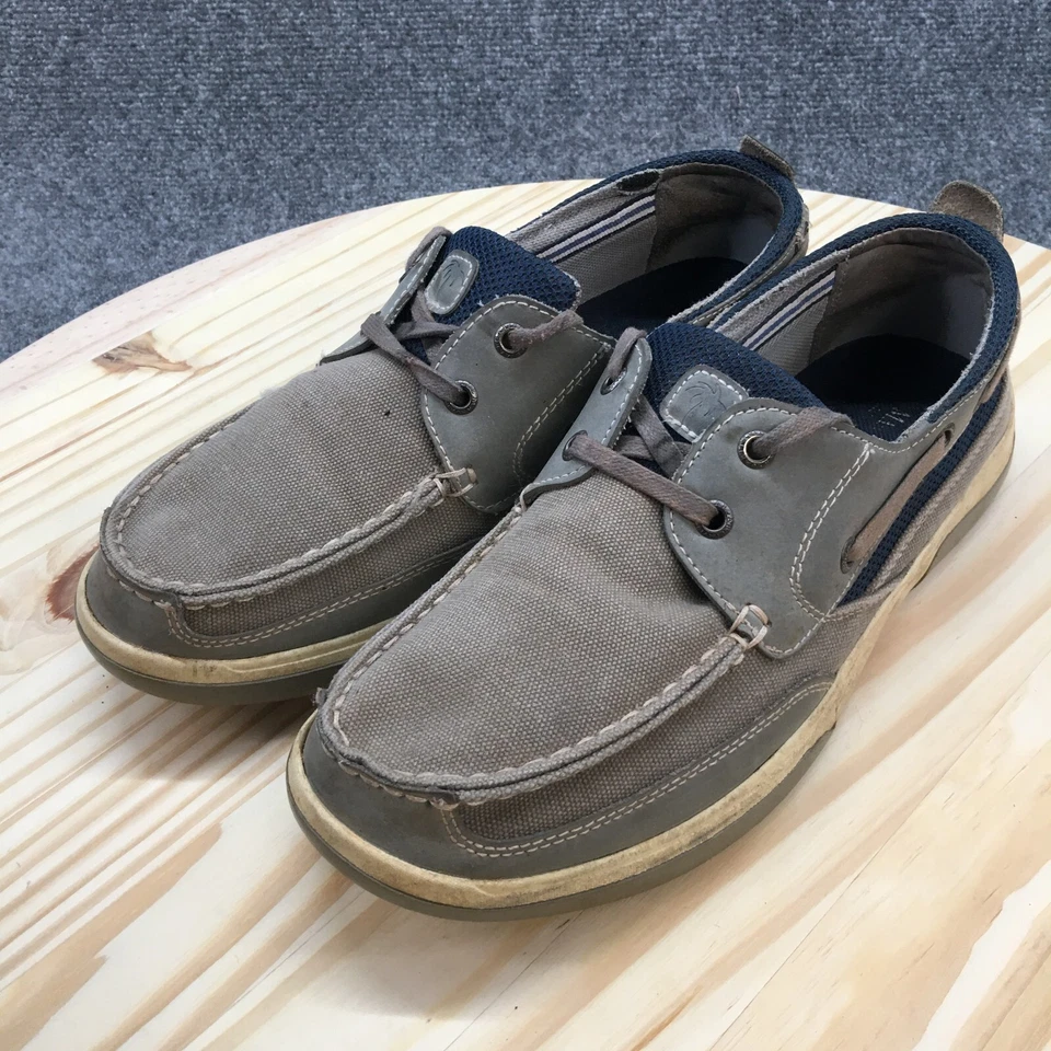 Туфли женские Margaritaville мокасины 10,5 M серые кожаные холщовые без застежек повседневные - Изображение 3 из 4