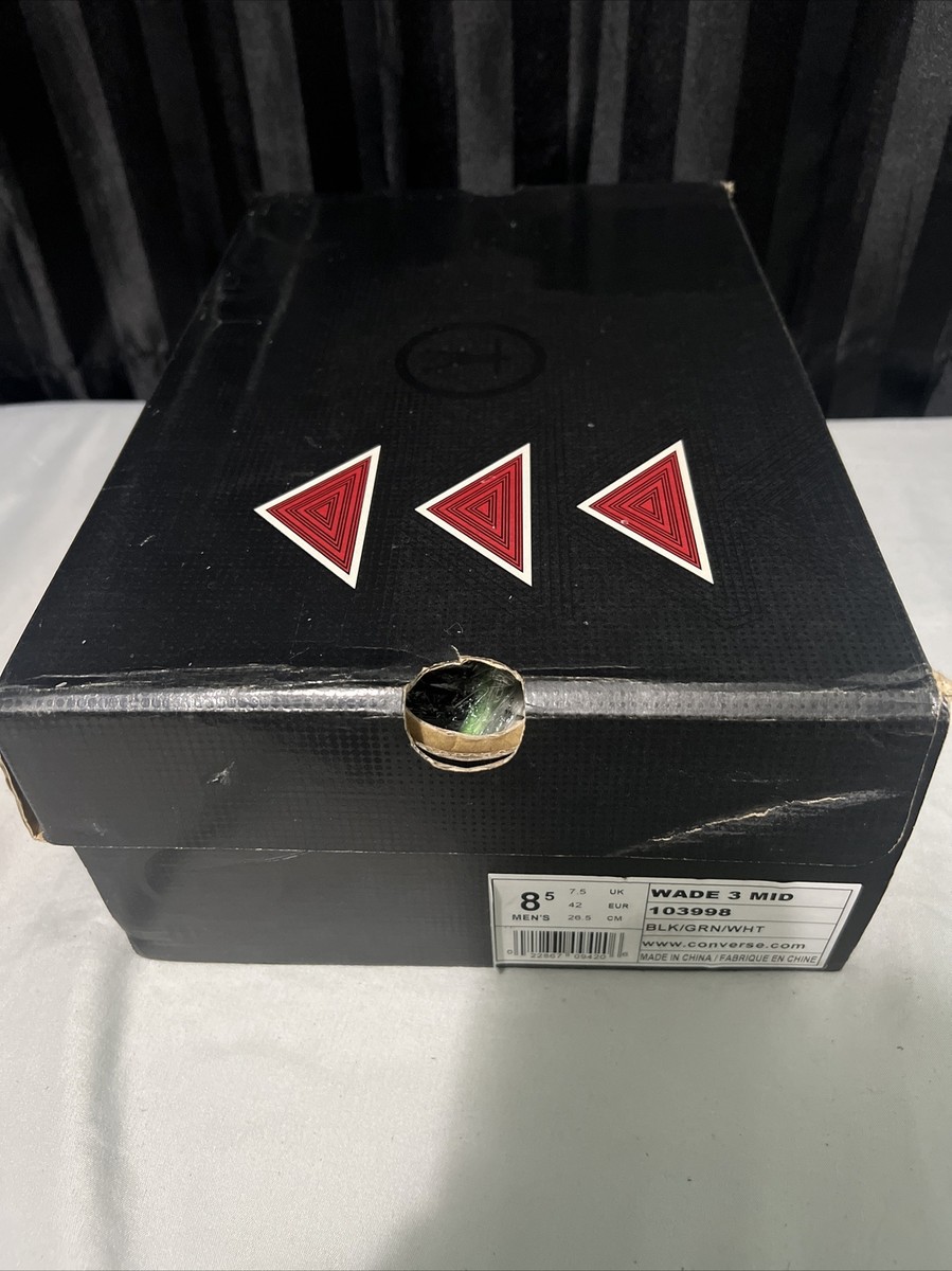 【S】 Wade 3 Converse Christmas Game Snake Mid Size 8.5 Black Green