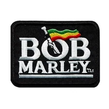 Bob Marley Reggae Legend Embroidered Iron-On Patch Music Rasta Applique