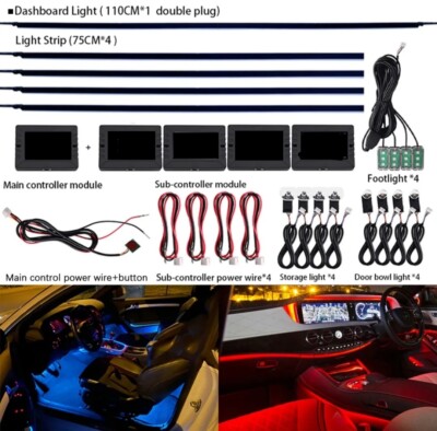 18 in 1 64 Colour RGB  Car Interior Ambient Light Full LED Strip