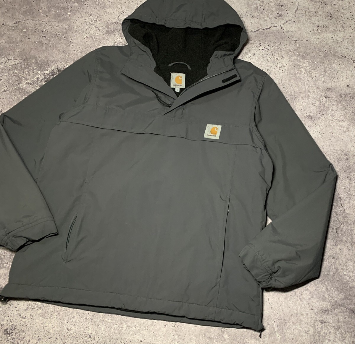 ジャケット・アウター Carhartt WIP NIMBUS PULLOVER Carhartt Wip Vintage Nimbus Pullover Anorak Jacket Gray Size