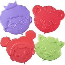 4 Pack Meal Holder - Plastic, Combination of Characters, Perfect for Lunch Ba...