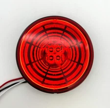 4" Round LED "Abyss" Stop, Turn & Tail Light - Red LED/Red Lens - S/T/T