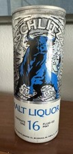 Ancien bidon de liqueur de malt Schlitz de collection 16 oz onglet en aluminium - PAS D'ONGLET