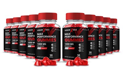 Vigor X Max Gummies, Max Strength Formula, VigorX Max Gomitas (10 Pack)
