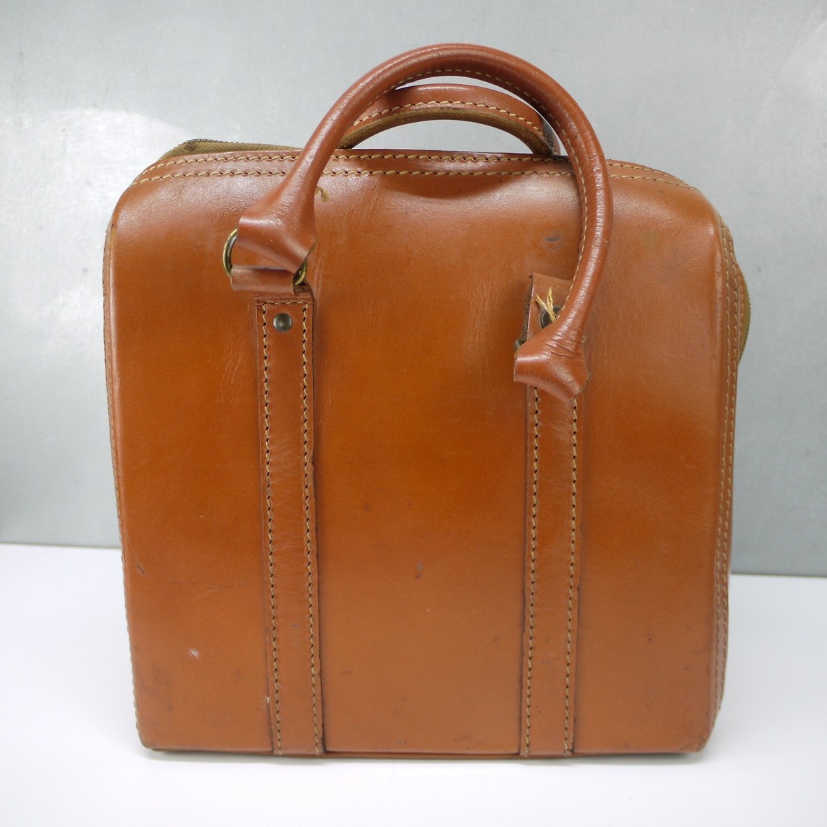 VTG Leather 1940s ToTe CAMERA Bag MaN PURSE Satchel Baseball
