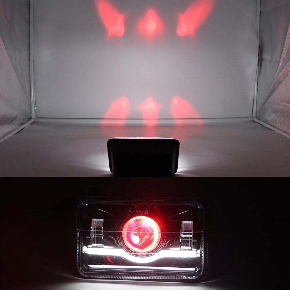 Faros LED 4x6" para Kenworth T800 T400 T600A W900 Peterbilt 357 378 379 4 un. Foto 3 de 4