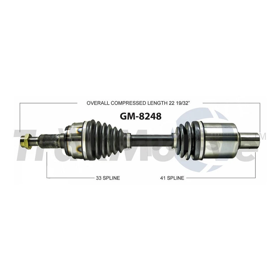 KIT DE COJINETE DE RUEDA Y EJE CV 4X 2002-2005 CADILLAC DEVILLE TRAKMOTIVE WJB Foto 3 de 4