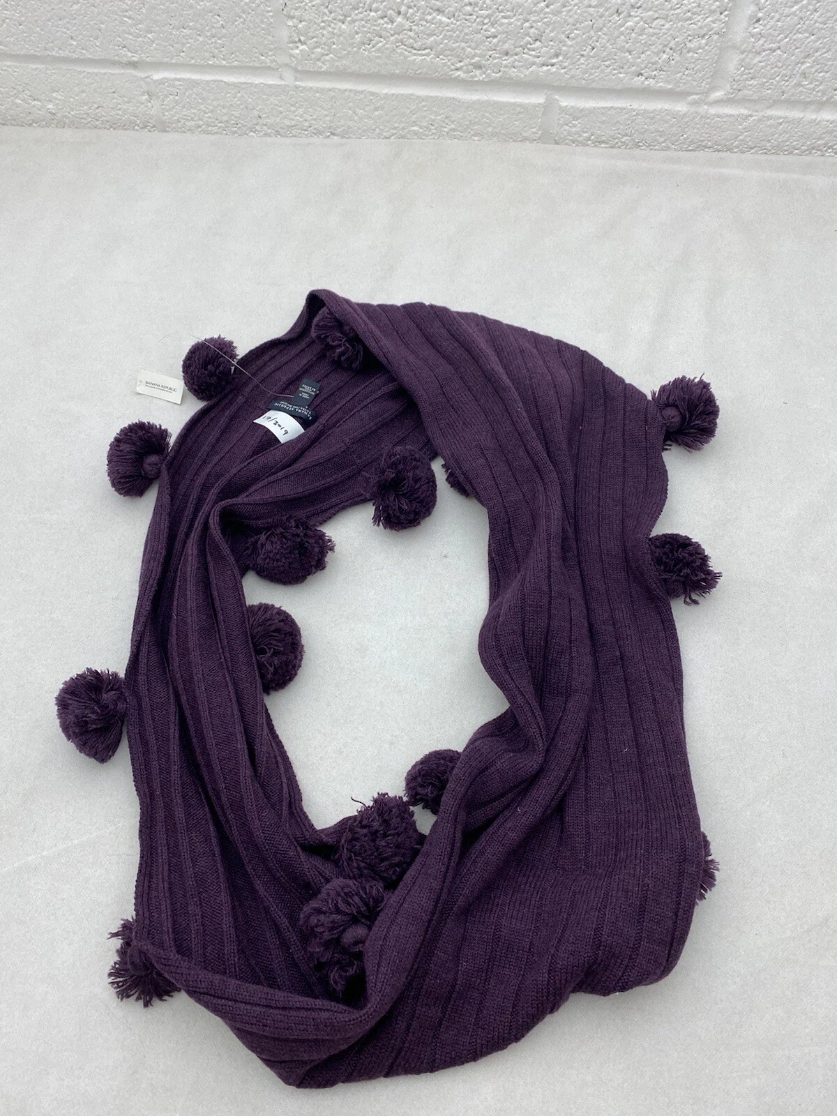 Banana Republic Knit Purple Merino Wool Infinity Scarf