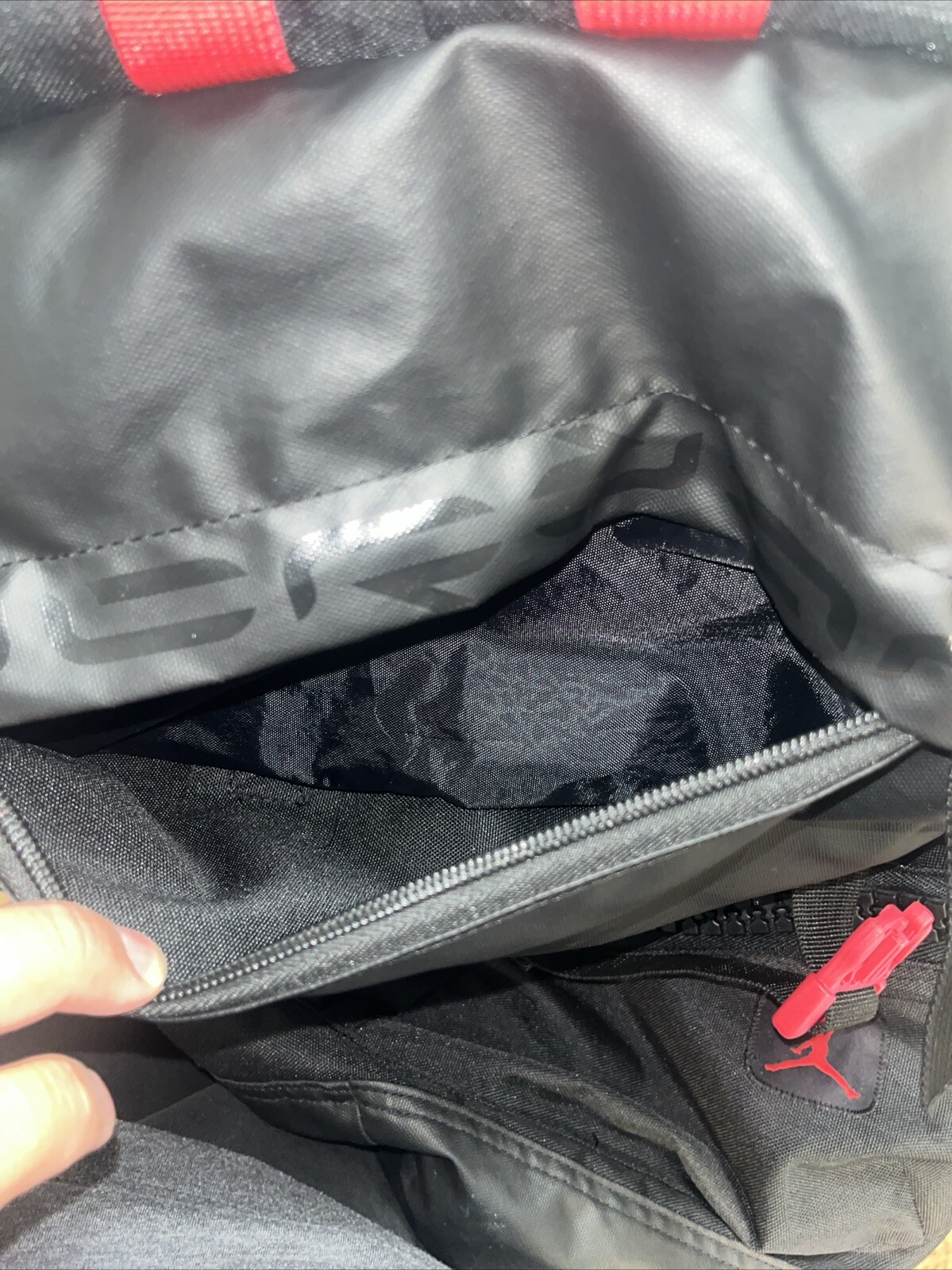 Air Jordan Backpack Drawstring Black/red With lot… - image 15