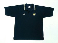 Adidas Notre Dame Fighting Irish Polo Shirt Adult Mens Size Medium Navy Blue