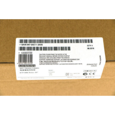 6AV6647-0AE11-3AX0 SIEMENS SIMATIC HMI KTP1000 Basic Panel Brand New in Box! Zy