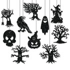 Halloween Hanging Decor Ceiling Evil Tree Ghost Witches Party Black Ornament UK