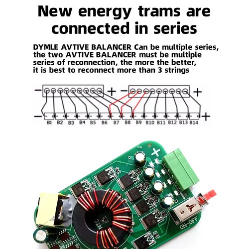Equalizer 4-24S 10A Active Balancer Lifepo4 Lipo Aktiv Akku Energie Kondensator - Bild 8 von 27