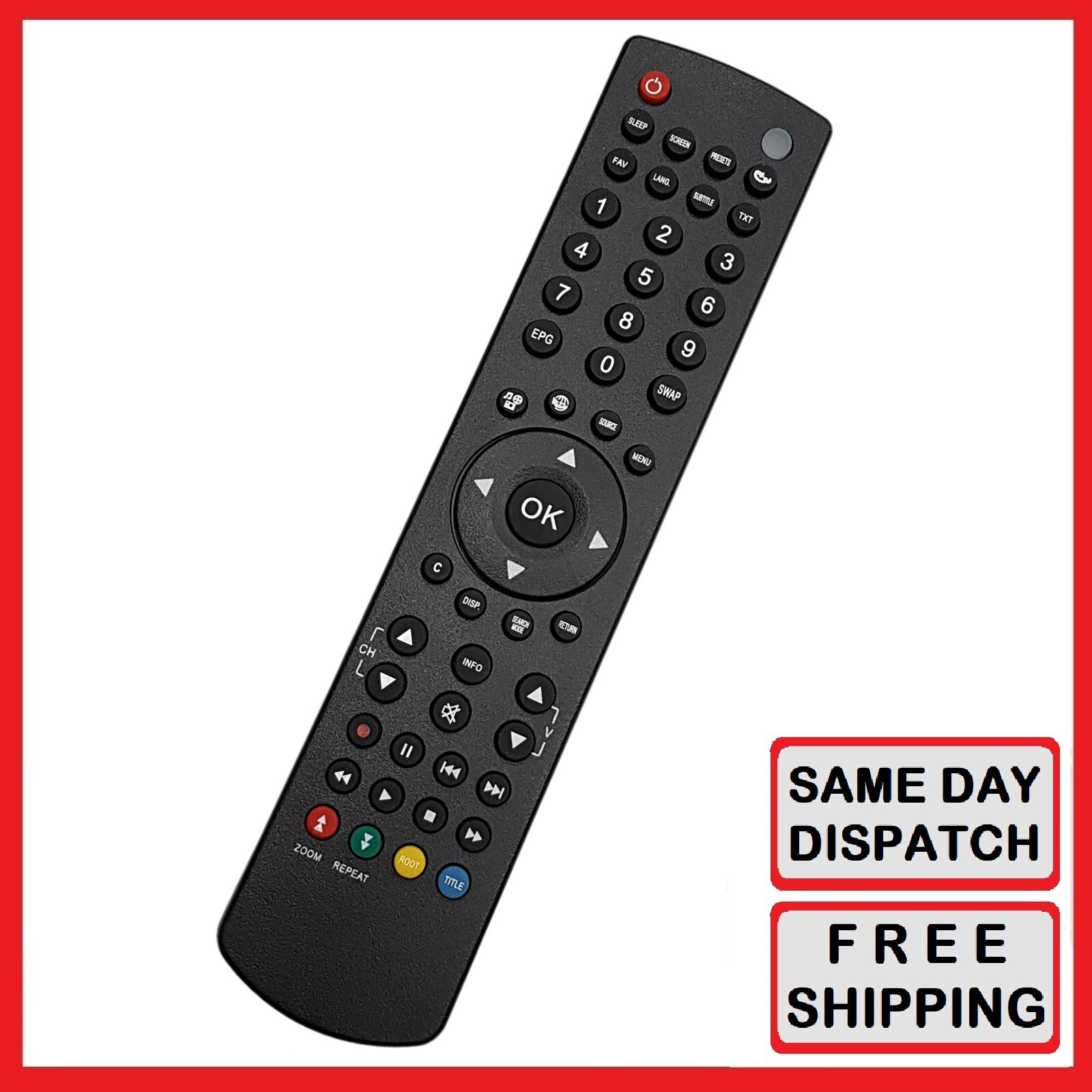 Genuine Replacement Remote Control RC1910 for Luxor Lux19822cob TV for