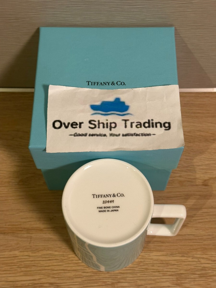 Tiffany & Co. New York Manhattan Blue White Mug Cup Fine Bone