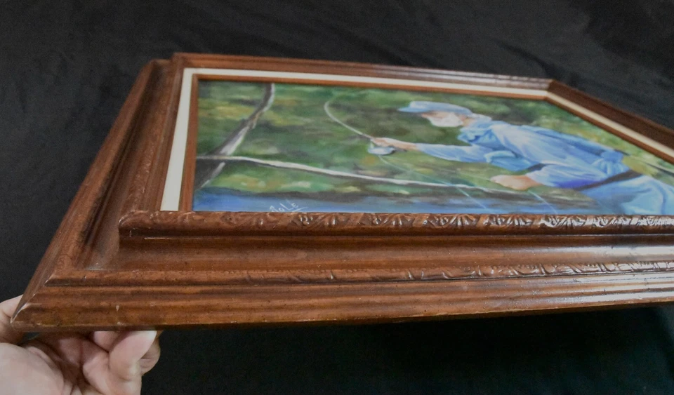 PATTY SOLE, original oil painting, "Peace of Mind"., wood frame, 27" x 31" - Image 4 of 4