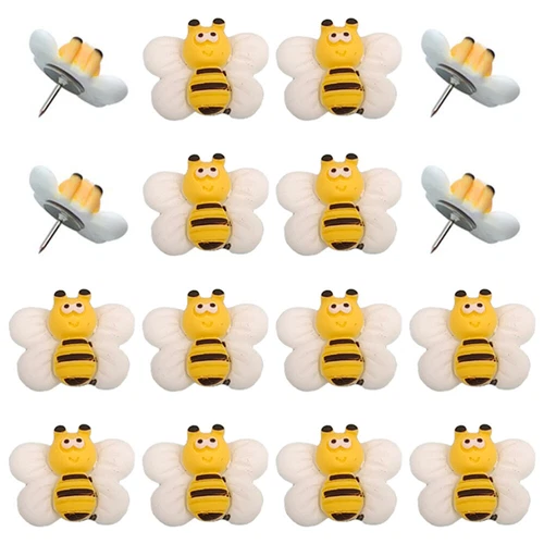 25Pcs Thumbtacks Bulletin Board Hooks Bee Pushpin Accessories DIY Pendant Gift - Picture 10 of 13