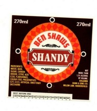 England - Vintage Label - Ben Shaws, Huddersfield - Shandy