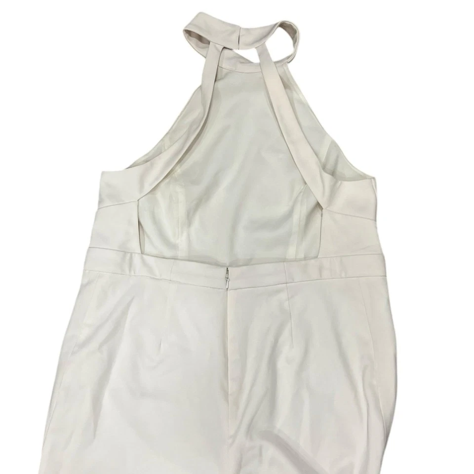 Комбинезон Jay Godfrey белый с широкой бретелью через шею ложный вырез Manila 12 - Изображение 3 из 4