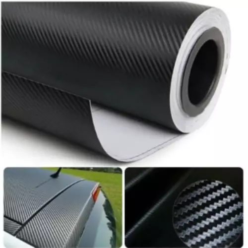 Rollo De Vinilo Fibra Carbono 3D Para Exterior Calificado Automotor Coches Azul