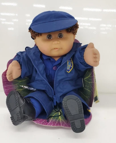 Cabbage Patch Boy Doll Police Uniform TRU First Edition Toys R Us Brown Eyes