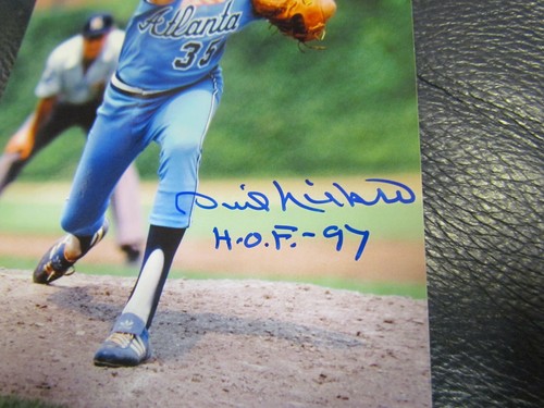 Phil Niekro autographed signed HOF 97 photo 3 - Picture 3 of 4