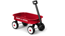Little Red Wagon Kids Play Outdoor Toy Indoor Rolling Cart Wheels Toys Basket US