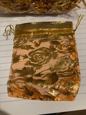 50 PCS Sheer Coralline Organza Favor Gift Bags Jewelry Pouches Wedding Party -