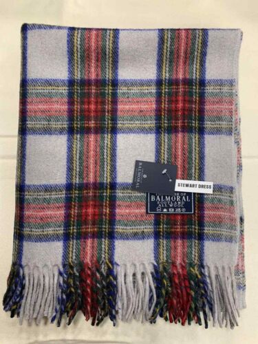 100% Recycled Wool Blanket | Tweeds Of Scotland | Dress Stewart | Tartan   - Picture 1 of 4
