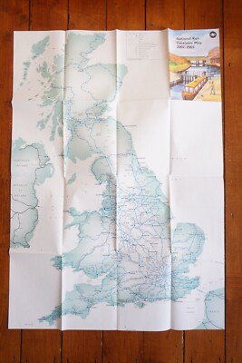 2002 2003 British Rail Passenger Network Railway Map VGC