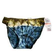 Lucky Brand bathing suit XS bikini bottom blue green tie dye dip swimsuit swim