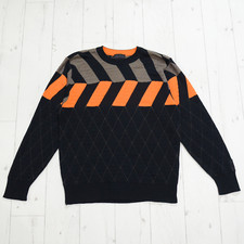 CARLO COLUCCI VINTAGE COLORFUL KNITTED SWEATER SIZE 48 M Orange Knit for Japan