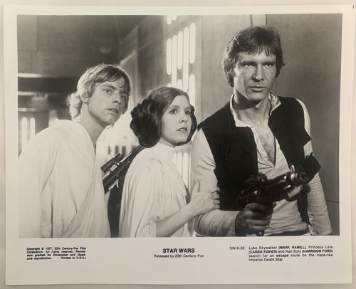 Star Wars 8x10 Original Cinematography Photo by Gil Taylor-Hamill, Fisher, Ford