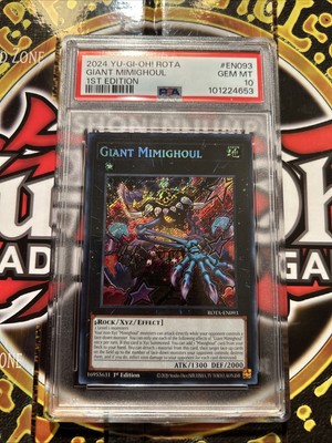 YuGiOh GIANT MIMIGHOUL #ROTA-EN093🔥PSA 10 GEM MT🔥1st EDITION