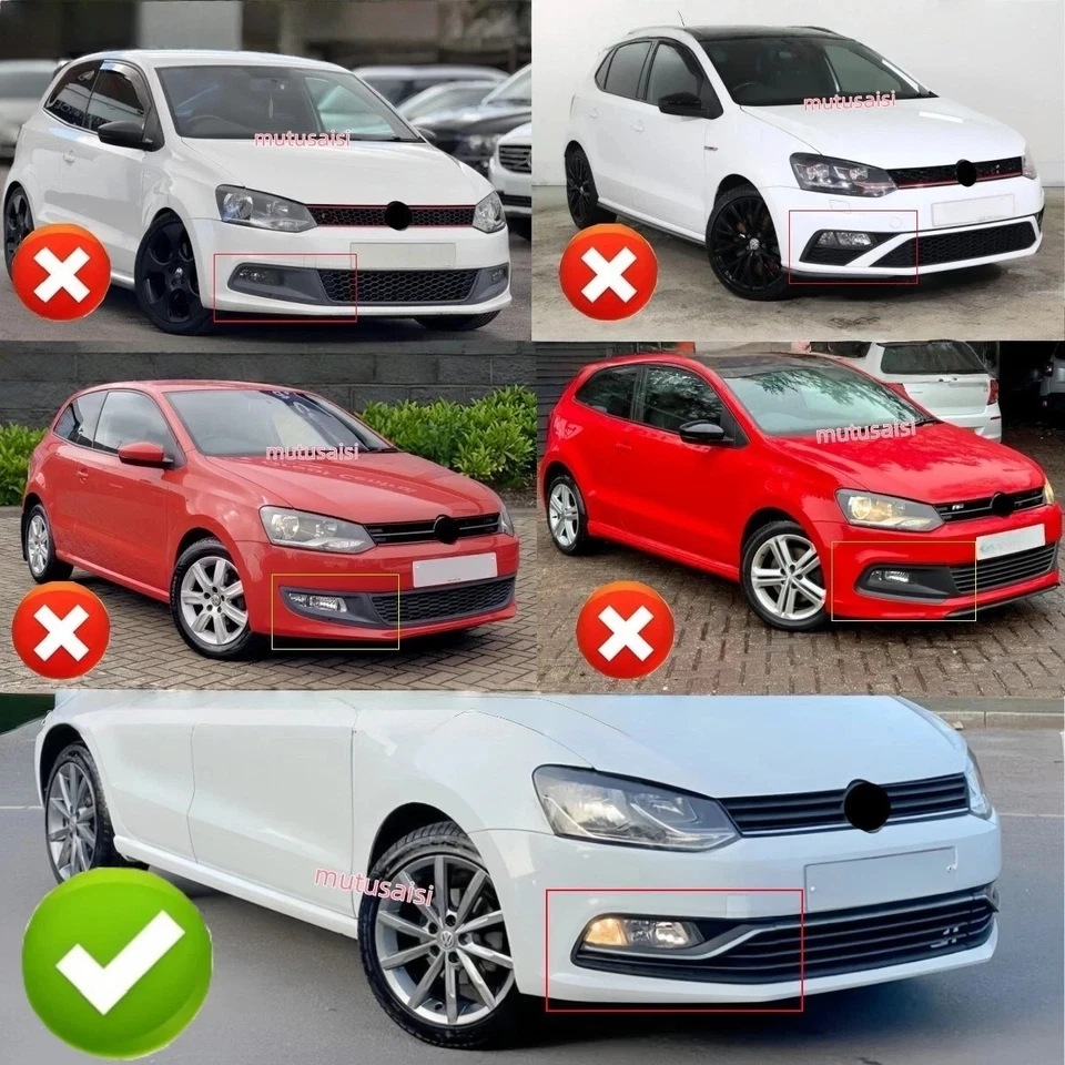 Para VW Polo Hatchback V MK5 6C 6R  14-17 Kit de separador de labios delanteros - Imagen 2 de 4