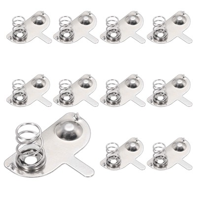 10 Pcs Battery Spring Contact 20x9mm Round Positive Negative Bipolar ...
