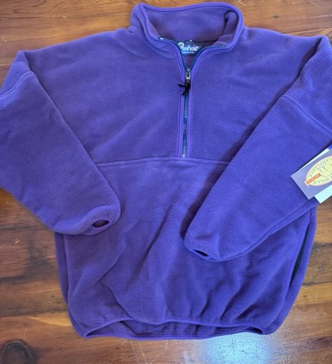 Penfield Womens Sz M Fleece Jacket 1/4 Zip Polartec Purple USA Made Vintage NWT