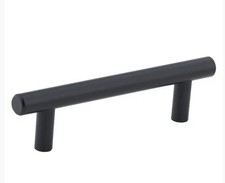 Richelieu BP20596900 Matte Black Cabinet Pull 96mm 3-3/4" Modern Bar Handle
