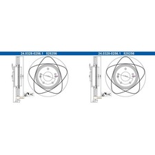 2x ATE POWERDISC BREMSSCHEIBEN 300mm BELÜFTET VORNE passend für HYUNDAI I40 IX35