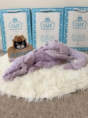 Seltener Jellycat Lavendel Drache groß - nagelneu mit Etikett